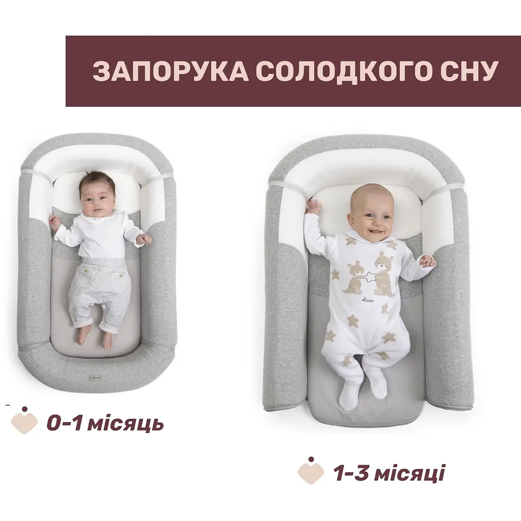 Матрац-кокон Chicco Mommy Pod 3 в 1 ергономічний сірий (87166.47) - фото 4