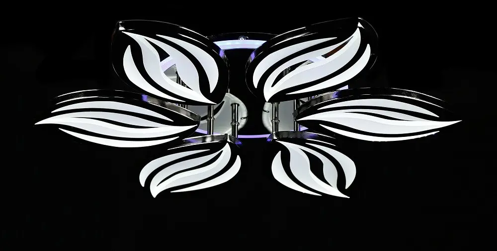 Люстра стельова LED Splendid Ray LK23/6, 160W, чорний/білий, димер, сучасний стиль - фото 3