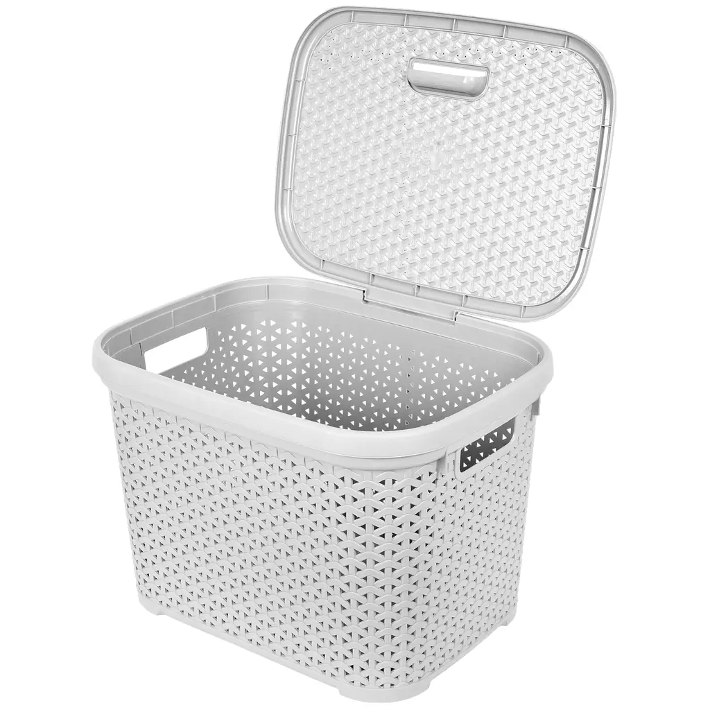 Кошик Diomedea з кришкою 44.5x33.6x31 см 30 л молочний (К14-010)  - фото 2