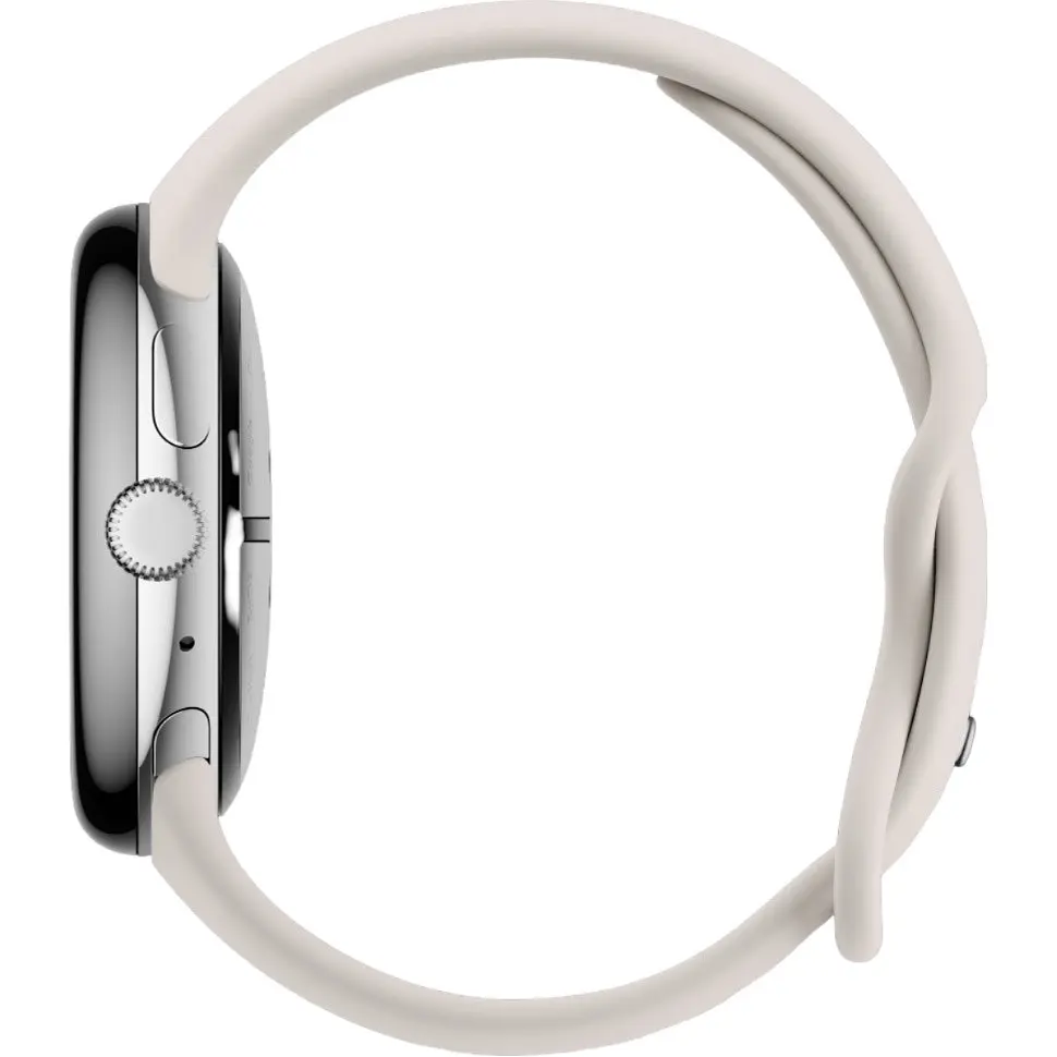 Розумний годинник Google Pixel Watch 3 45 mm Polished Silver / Porcelain Band - фото 4