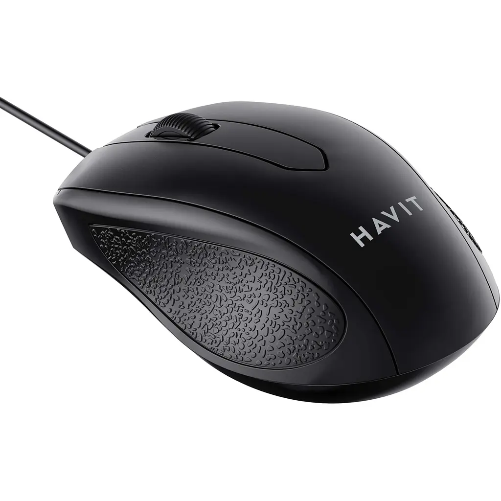 Дротова миша Havit MS80 USB чорна (HV-MS80-BK) - фото 3