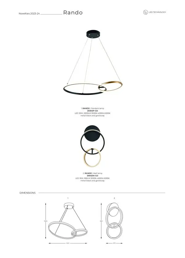 Бра RANDO 20002W-GD Zuma Line - фото 2
