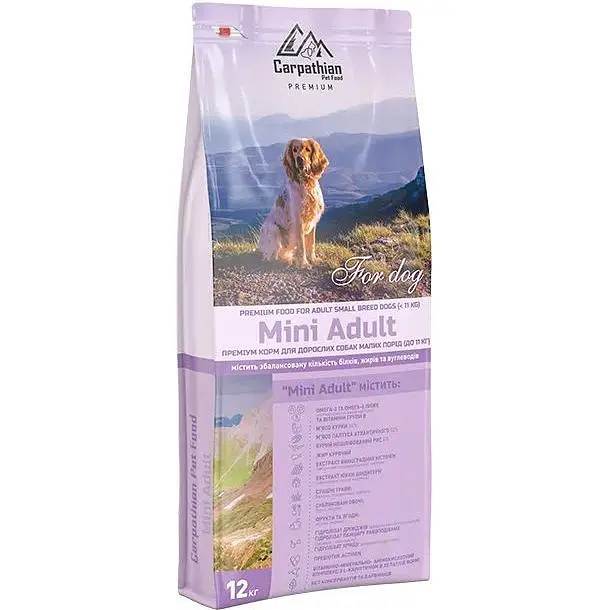 Сухий корм для собак Carpathian Pet Food Mini Adult 12 кг (4820111140688)