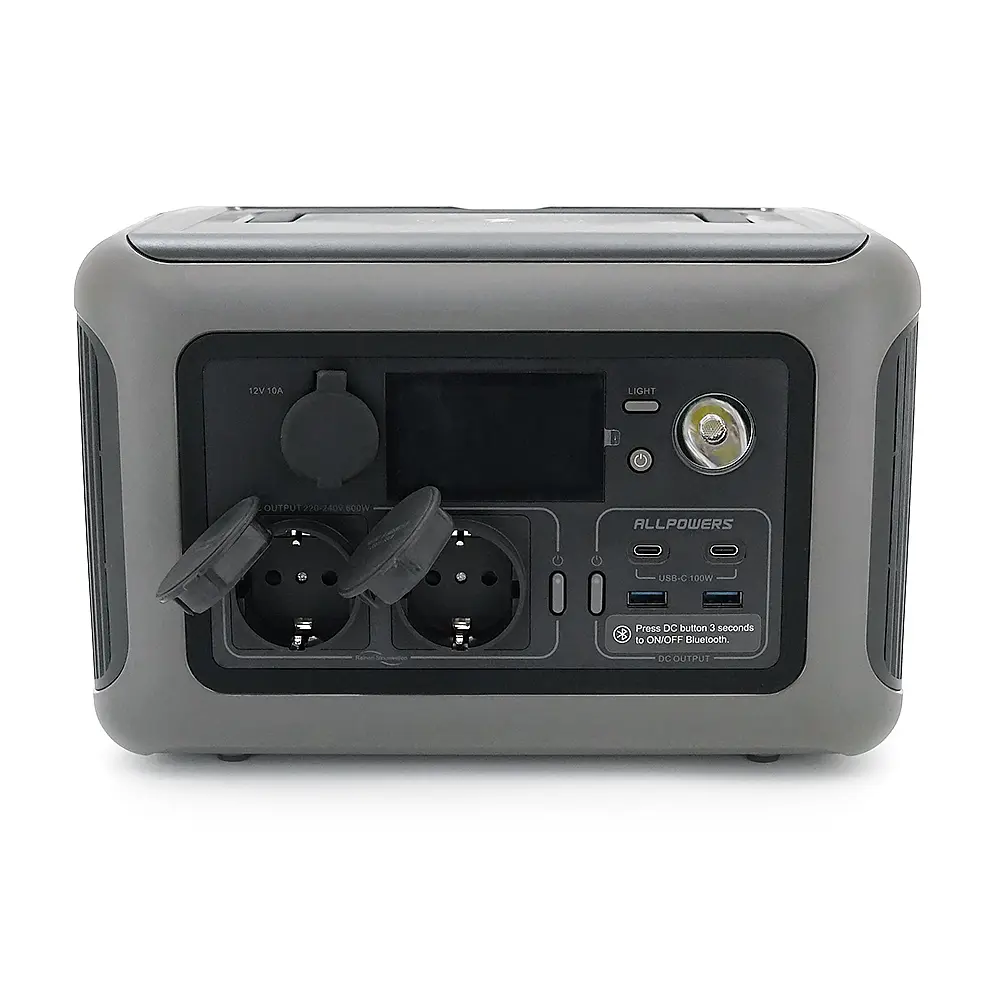 Power station ALLPOWERS R600 APP Control, 600W, 299Wh LiFePO4 3500Cycles, MPPT 300w max, CAR port, DC12/24V, 2хAC 220V, 2xUSB-TYPE-C 100W, 2xUSB-A 36W, XT60, wireless 15W, Fast charge 60min, 298×195×190mm, 5.6kg, Q2 - фото 5