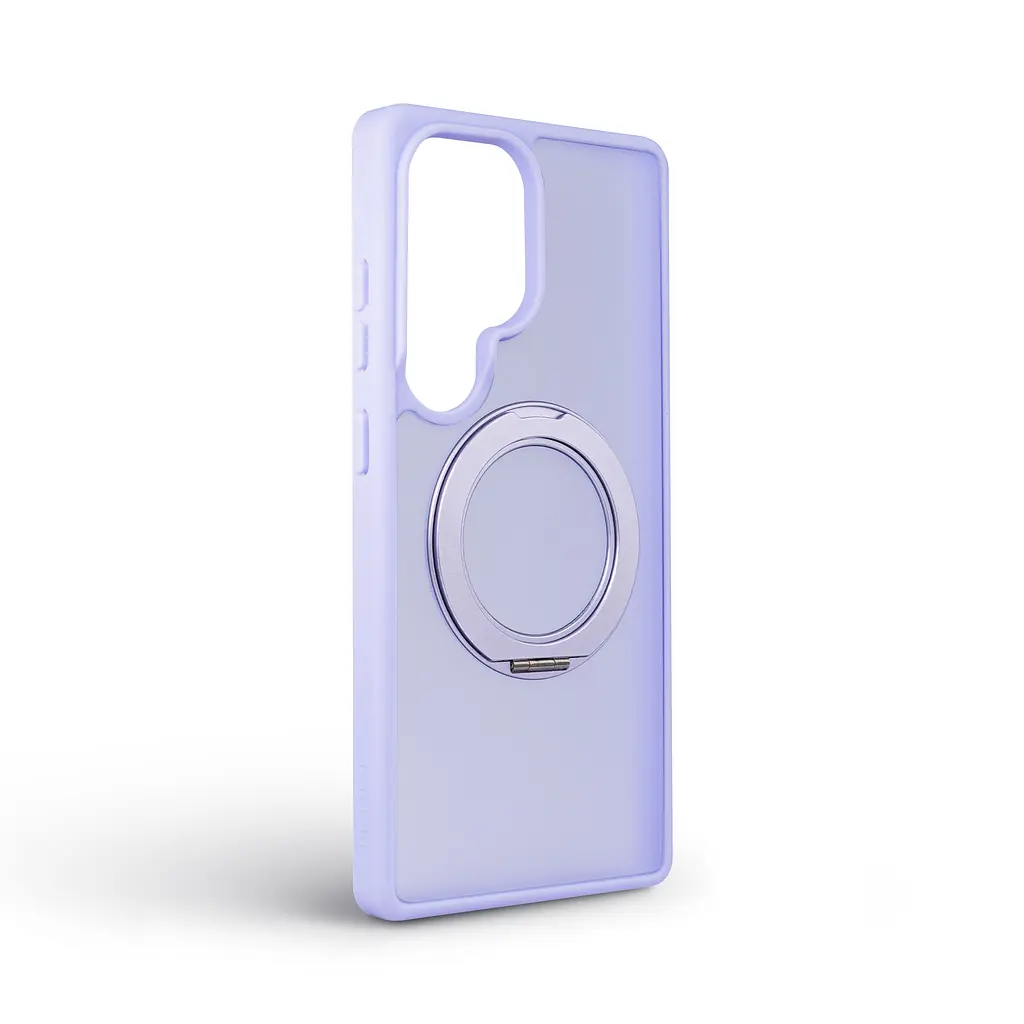 Противоударный чехол-панель для Samsung Galaxy S25 Ultra 5G, Unit Stand2, фиолетовый, силикон + поликарбонат, защита всего корпуса, с подставкой, поддержка магнитных держателей и беспроводной зарядки (MagSafe), ArmorStandart (ARM89564) - фото 2