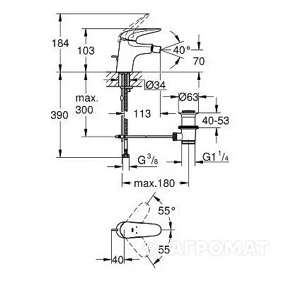 Змішувач для біде Grohe Eurostyle 23720003, Хром - фото 2