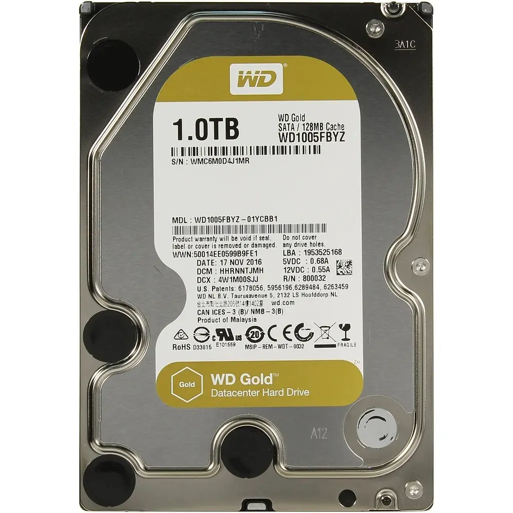 Жорсткий диск 3.5" WD Gold Enterprise Class 1ТВ SATA 128MB [WD1005FBYZ] [141206] - фото 2