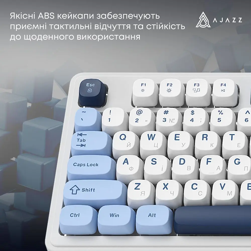Клавіатура бездротова Ajazz AF98 Plus Glacier Blue (AF98-PLUS-GB) - фото 9