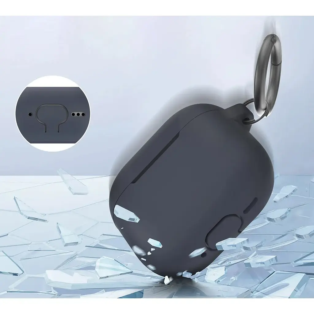Чехол AhaStyle Colorful Silicone Case для AirPods 4 Midnight Blue [133813] - фото 4