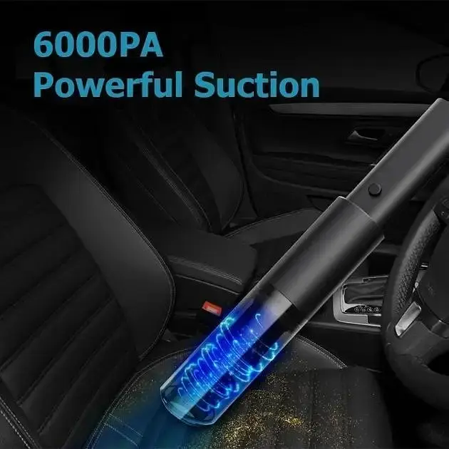 Автомобільний пилосос Grikey Office 505 компактний 2в1 з насадками 6кПа 120W Чорний (GK505) - фото 4