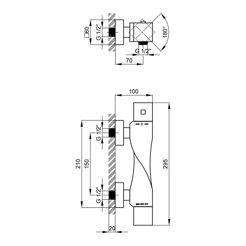 Змішувач для душу термостатичний Qtap Zkrouceny 40T105C - фото 5