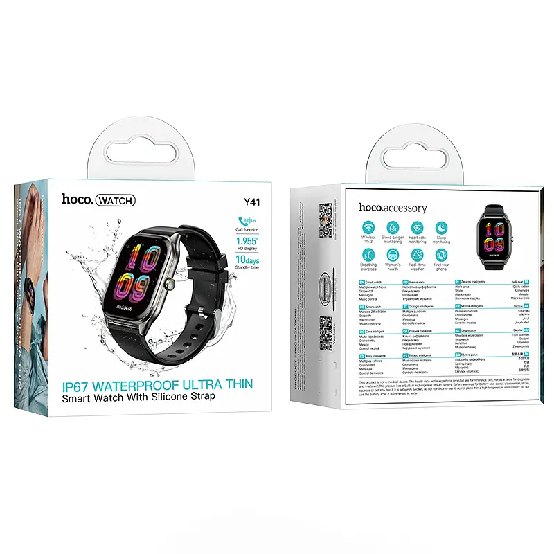 Смарт-годинник HOCO Y41 Smart watch(call version) Black - фото 2