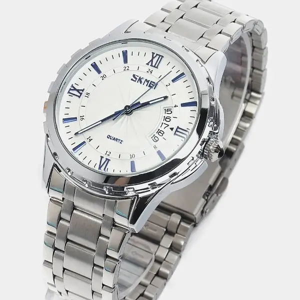 Наручний годинник чоловічий Skmei 9069 Silver - Blue, 9069SIBU (12342) - фото 2