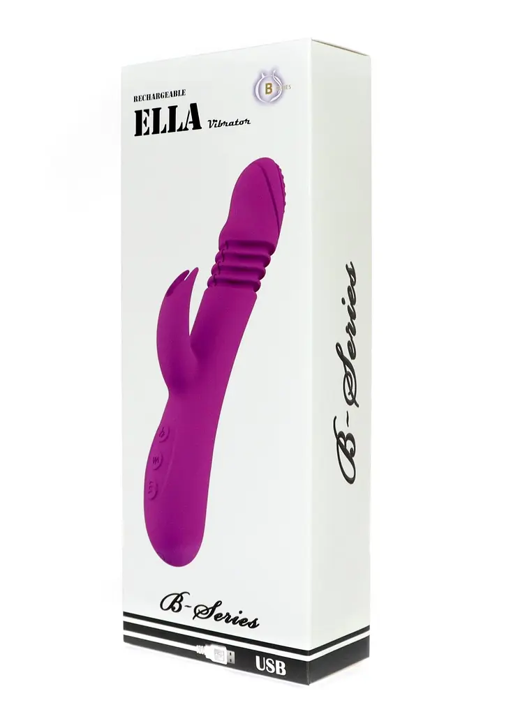 Вібратор-кролик B - Series Power Ella, 23.5 см (фуксія) - фото 12