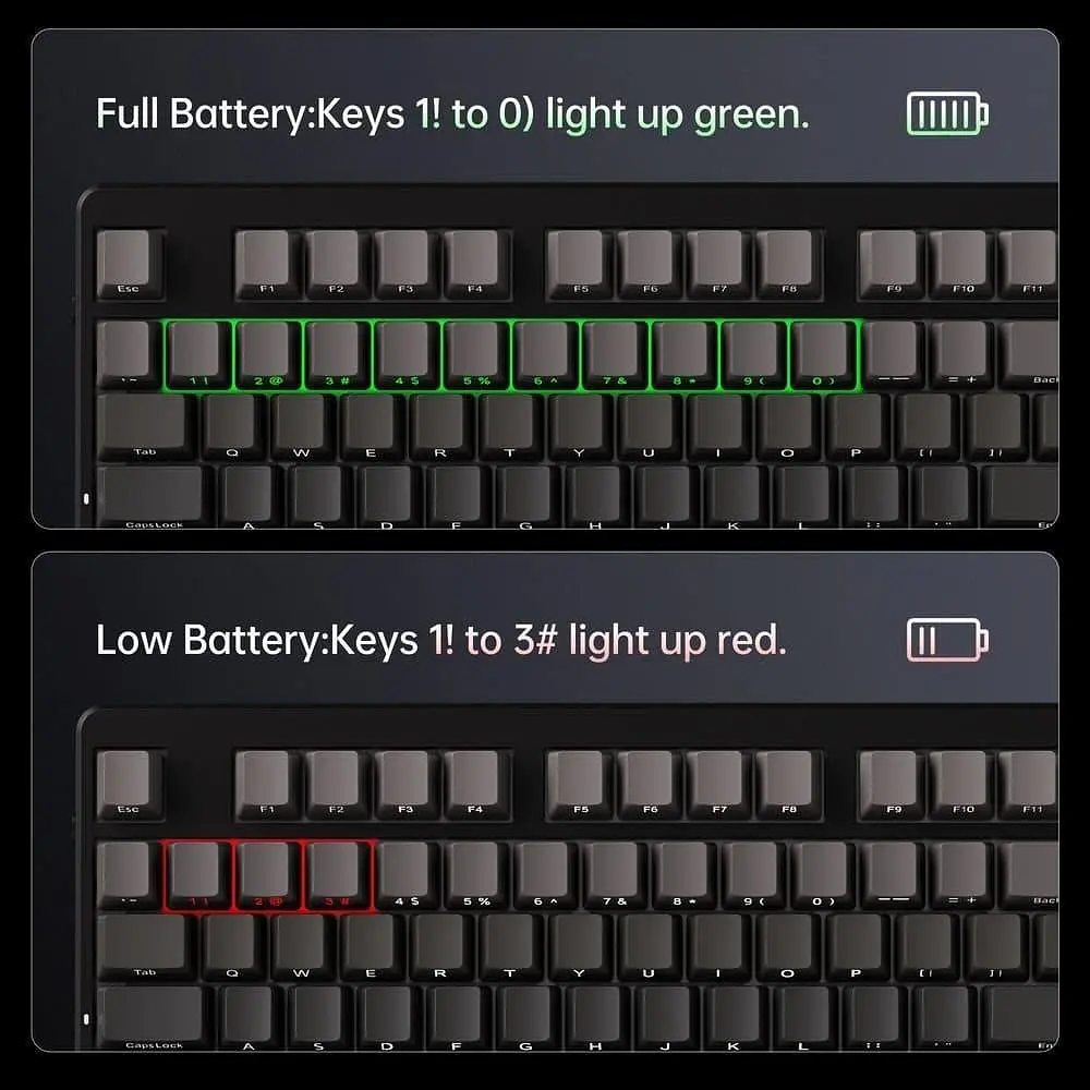 Клавіатура MCHOSE G87 RGB Mechanical Matcha Latte Switch V2 Wireless (MC-G87-17) Black/Pink (G-000003611) - фото 3