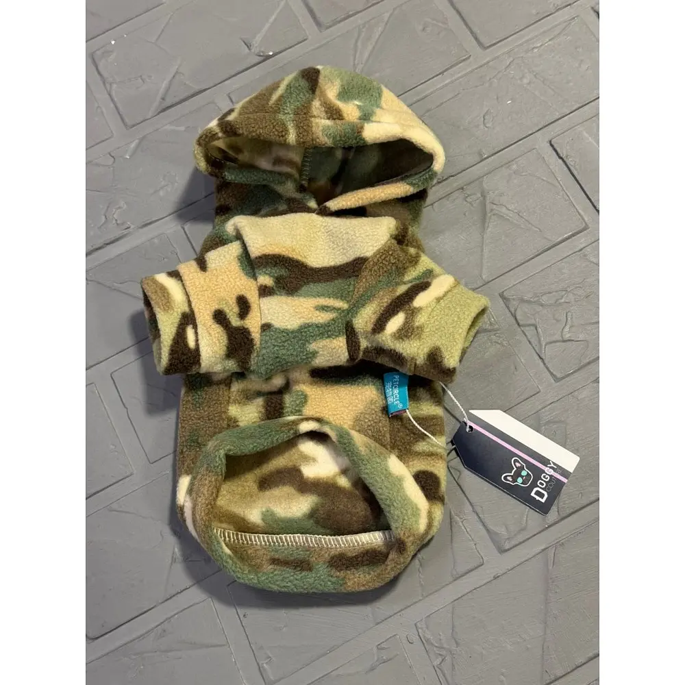 Флісова толстовка для собак "Мілітарі" коричнева XS Multibrand zoo0005635 - фото 5
