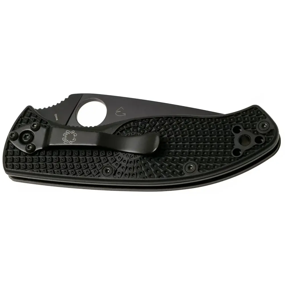 Ніж Spyderco Tenacious Black Blade Half Serrated Lightweight - фото 3