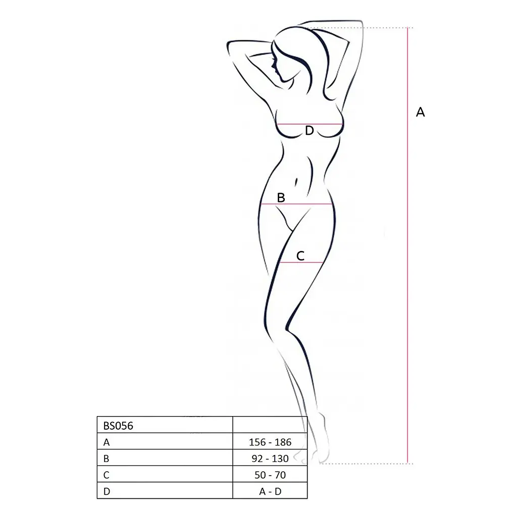 Бодістокінг Passion BS056 white, комбінезон, імітація панчох - фото 4