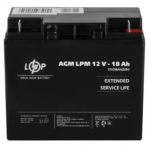 Акумулятор LogicPower AGM LPM 12V - 18 Ah - фото 4