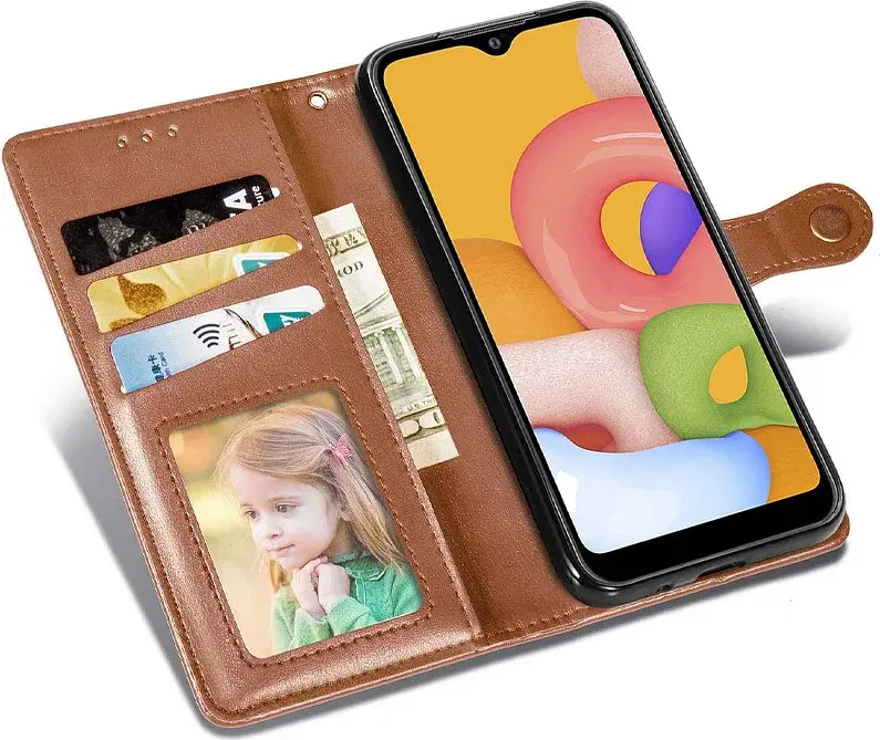 Чохол-книжка GETMAN Gallant Cover Case для Xiaomi Redmi 12C/11A Brown [84402] - фото 4