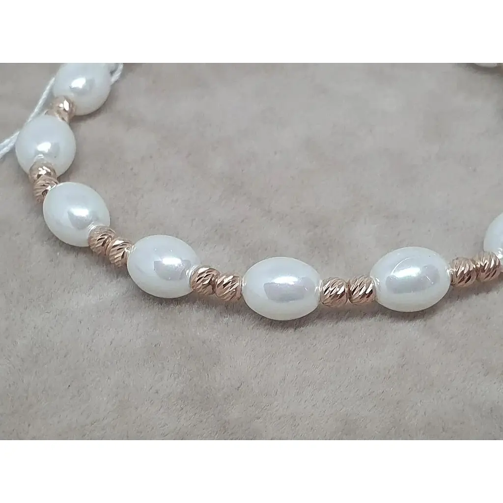 Браслет Favoritum з текстилю із вставками золота та перлів. 9237_1/Б - фото 2