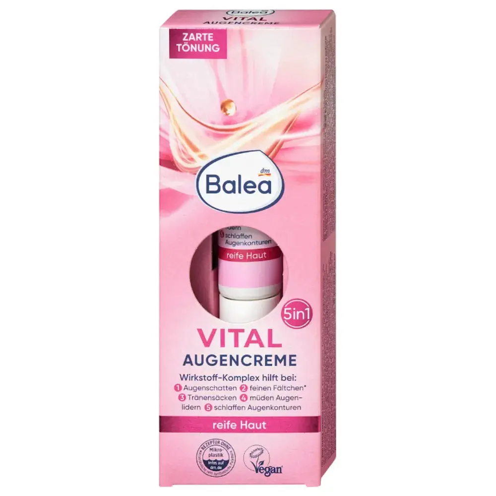 Омолоджуючий крем Balea Augencreme Vital 5 в 1 для шкіри навколо очей 15 мл - фото 2