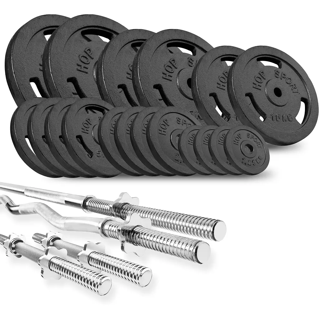 Набор Hop-Sport Strong 146кг со скамейкой HS-1075 - фото 7