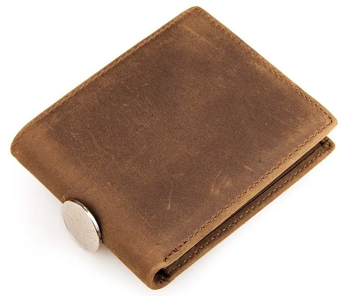 Мужской кожаный кошелек Vintage 11.5x9.5 см acs0015352 - фото 5