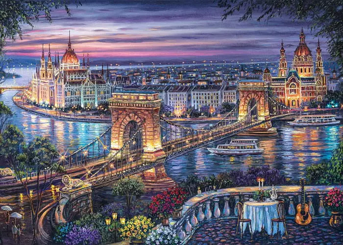 Пазл Clementoni High Quality Collection: Вогні Дунаю, Будапешт, Угорщина (High Quality Collection - Lights of the Danube Puzzle - 1000 pcs.), 1000 ел. (37113) - фото 2