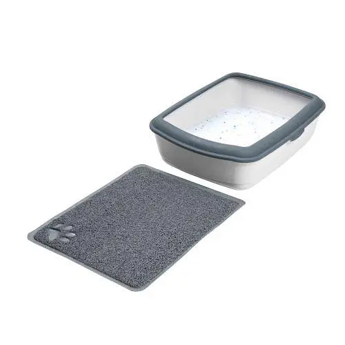 Килимок Trixie під котячий туалет з лапкою тканинний 40х60 см (сірий) - фото 2
