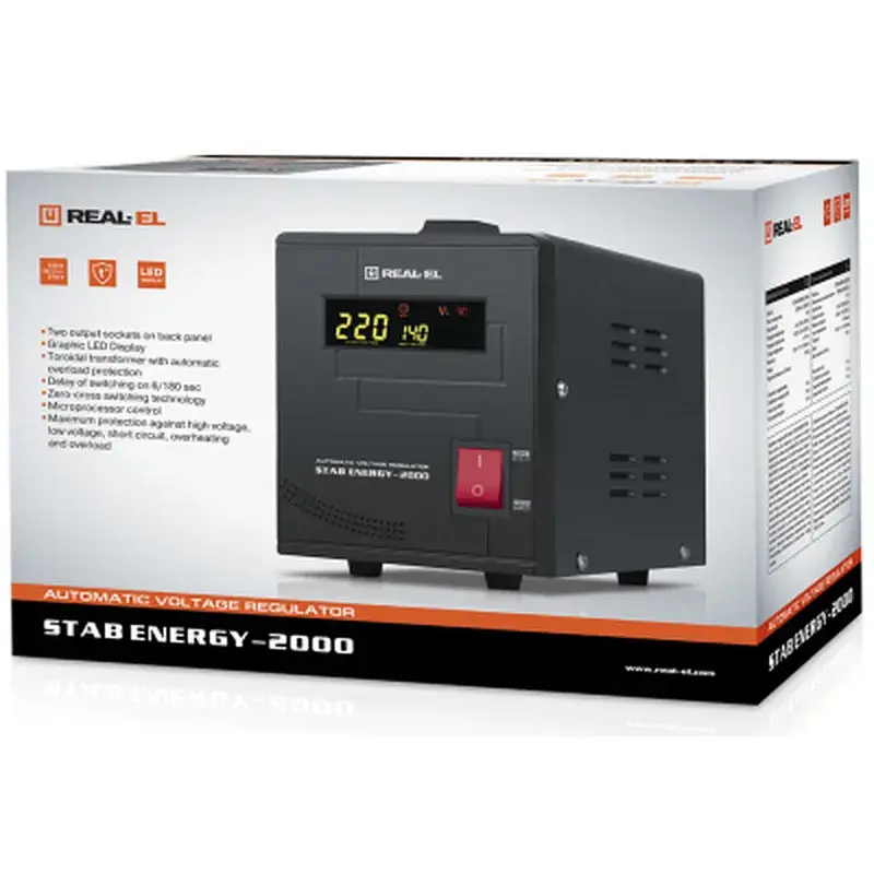 Стабілізатор REAL-EL STAB ENERGY-2000 (EL122400013) - фото 7