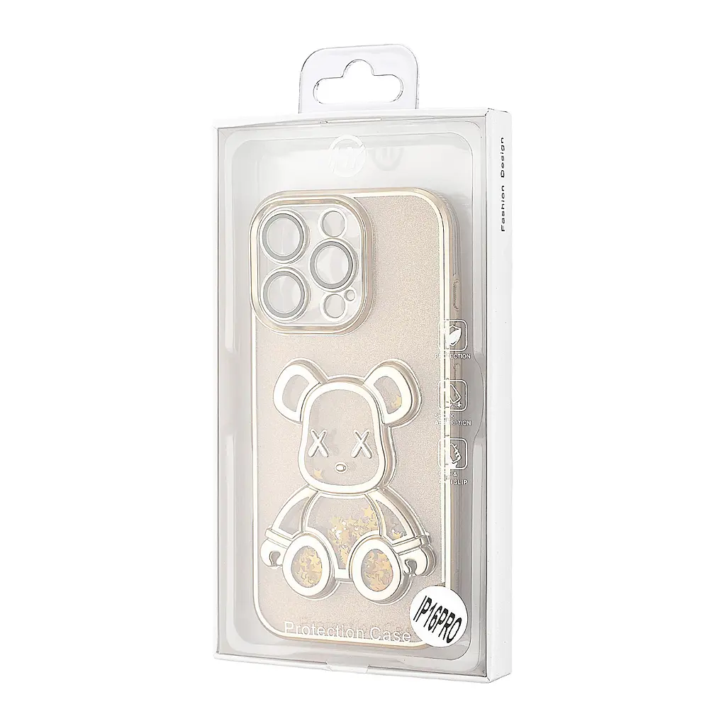 Чохол Shining Bear Case Protected Camera iPhone 16 Pro Gold - фото 2