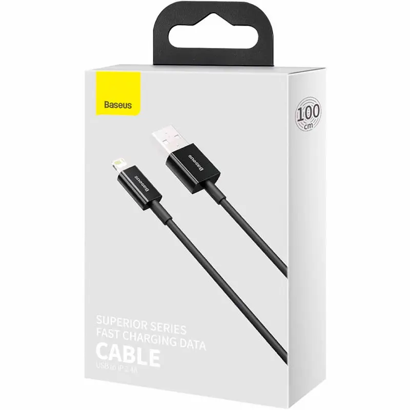 Кабель Baseus Superior Series Cable USB to Lightning 2.4A 2m CALYS-C01 Black - фото 5