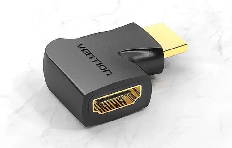 Перехідник Vention HDMI 90 Degree Male to Female Vertical Black (AIPB0-2) 2 штуки - фото 4