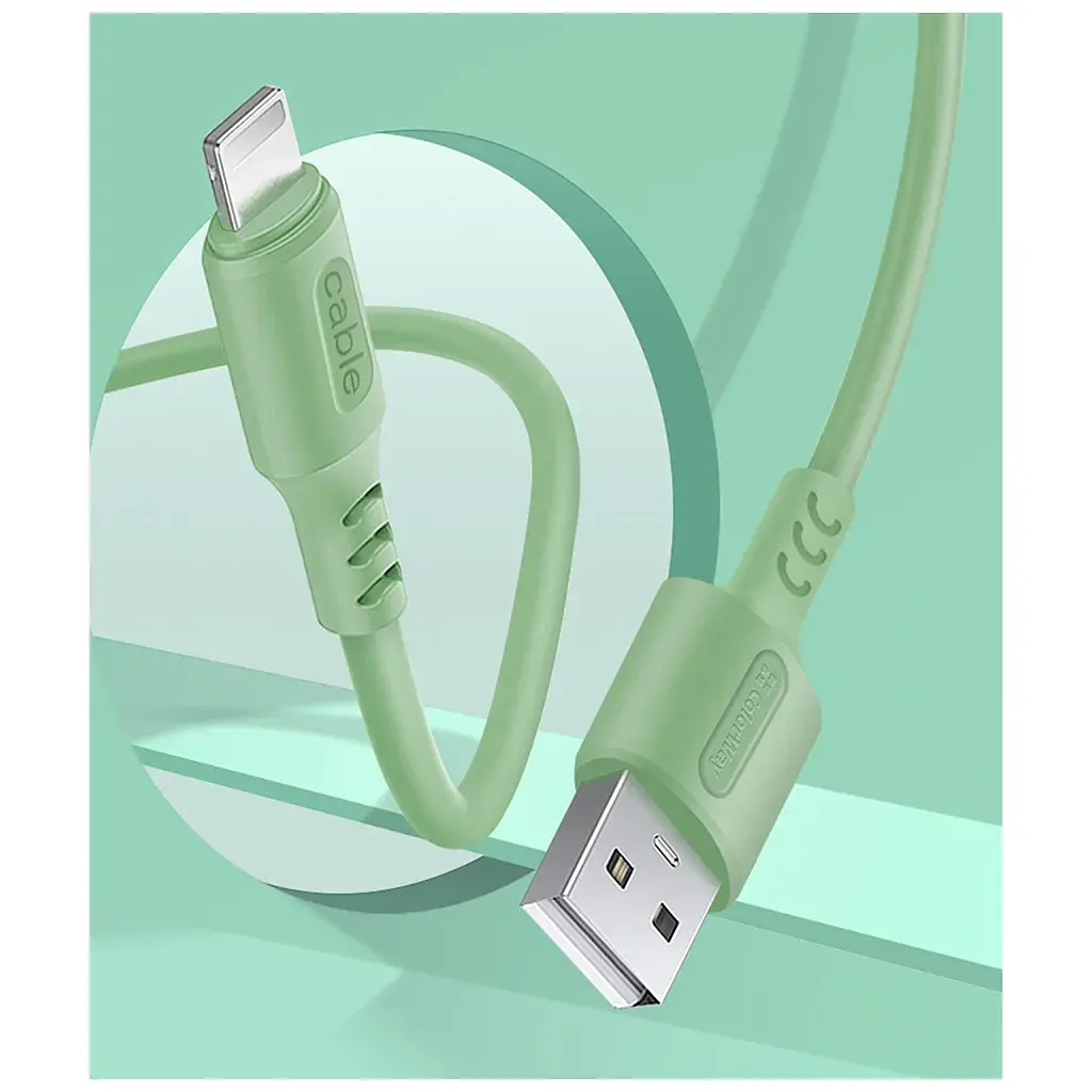 Дата кабель USB 2.0 AM to USB-C 1.0m soft silicone green ColorWay (CW-CBUC042-GR) - фото 3