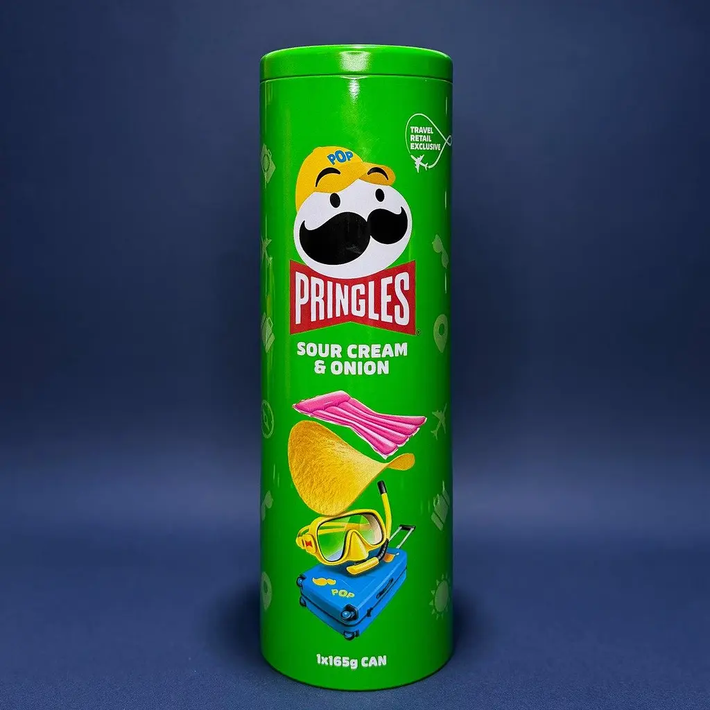Чіпси Pringles Sour Cream & Onion у жерстяній банці