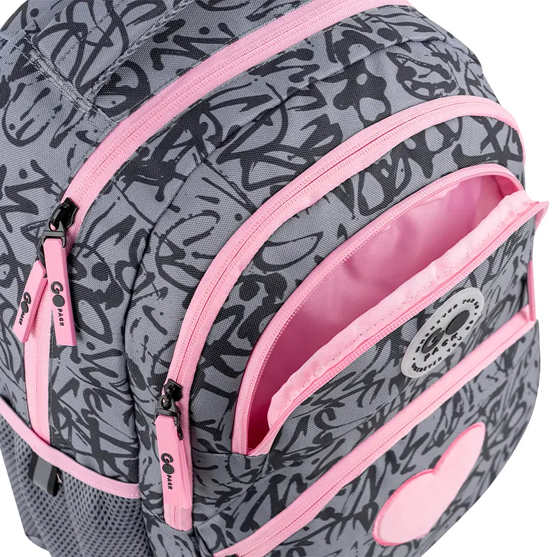 Рюкзак GoPack Education 175M-4 Fluffy Heart Серо-розовый (GO26-175M-4) - фото 10