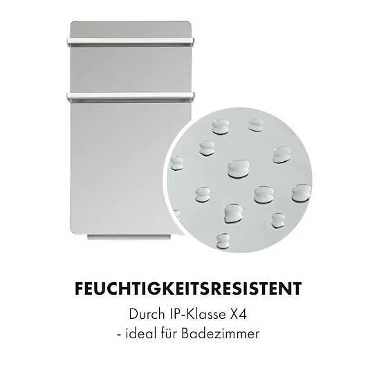 Инфракрасный обогреватель для ванной комнаты Klarstein Hot Spot Crystal Flow LED (10035036) - фото 6