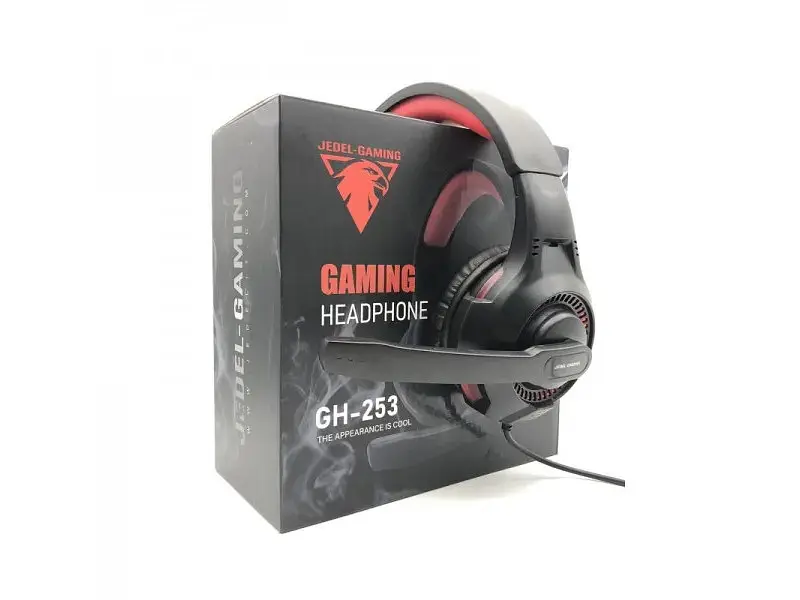 Навушники з мікрофоном Jedel GH-253 Black/Red - фото 2