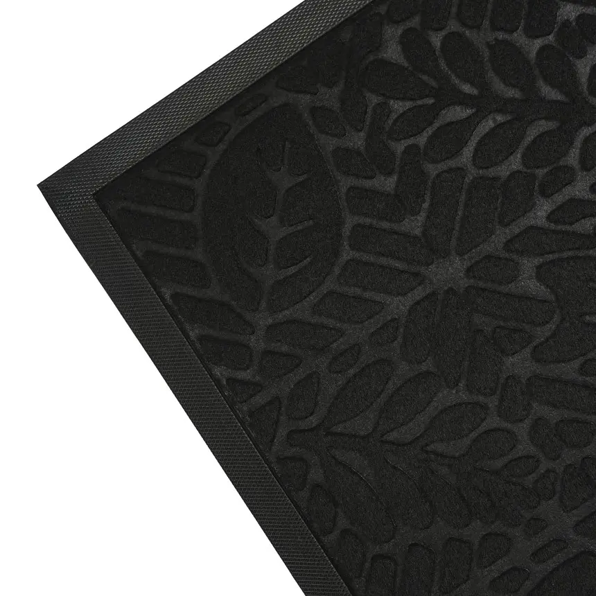 Килимок придверний Eco Fabric Листя з кромкою чорний 40 х 60 см (4060-106) - фото 5
