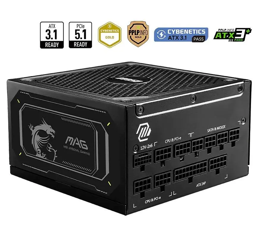 Блок живлення MSI MAG A1000GL PCIE5 II ATX 3.1 80+ Gold (MAG A1000GL PCIE5 II) - фото 2