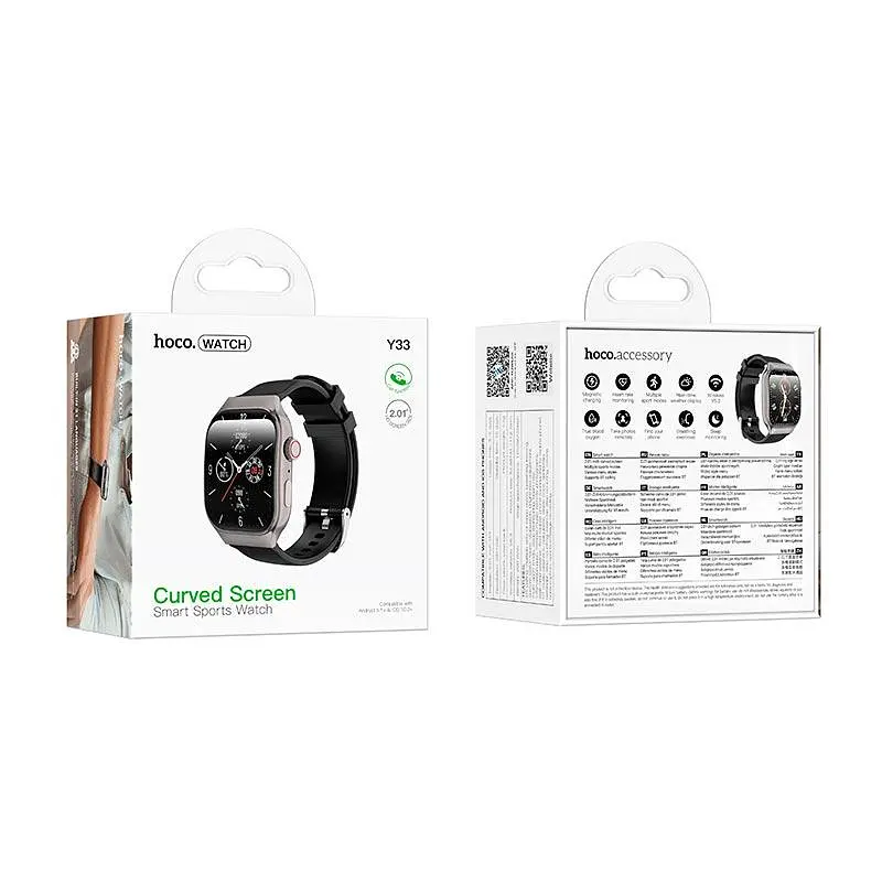 Часы умные Smart Sports Watch Hoco (call version) Y33 черный - фото 2
