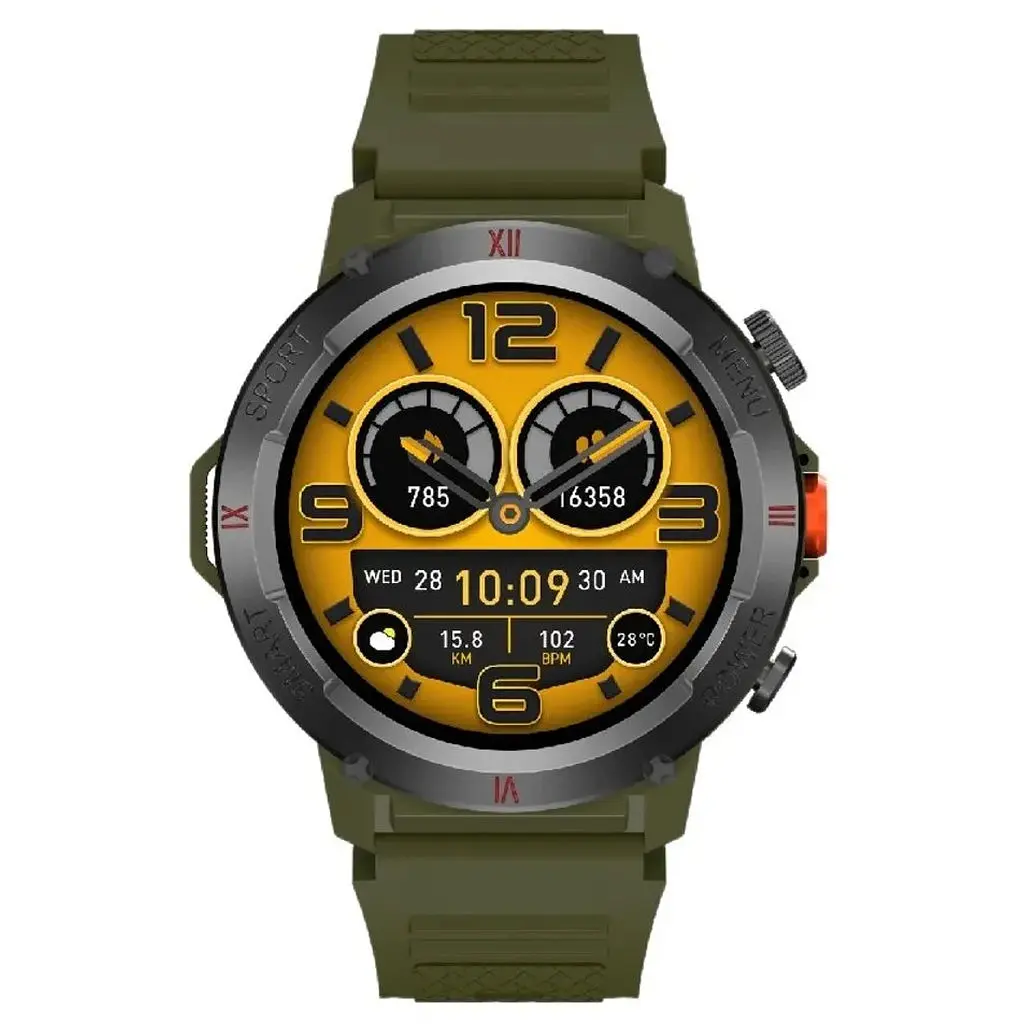 Смарт-часы W&O IWO X22 IP68 Army Green - фото 5