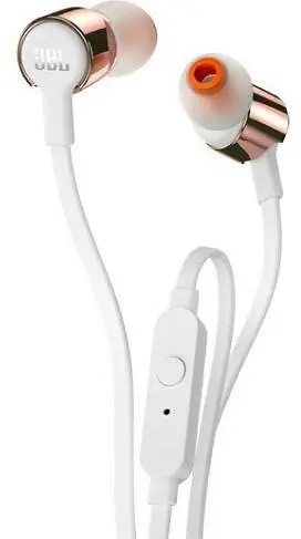 Дротові навушники JBL T290 кольору рожевого золота (JBLT290RGD)