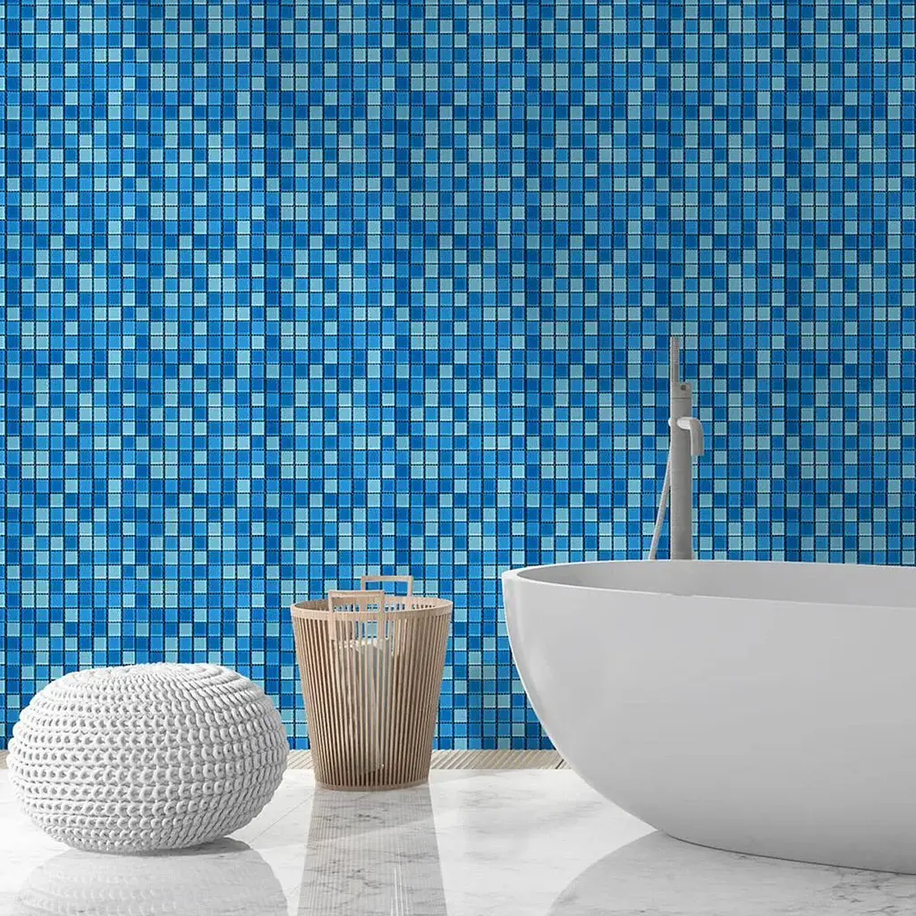 Мозаїка дзеркальна Wall Sticker 298х298х4.5 мм Блакитна SW-00002354 - фото 3