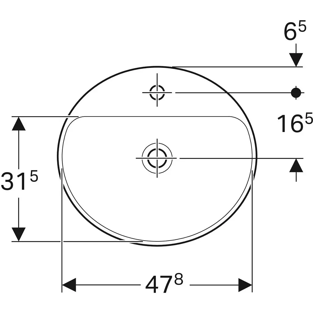 Раковина Geberit VariForm 50 500.715.01.2, Білий - фото 2