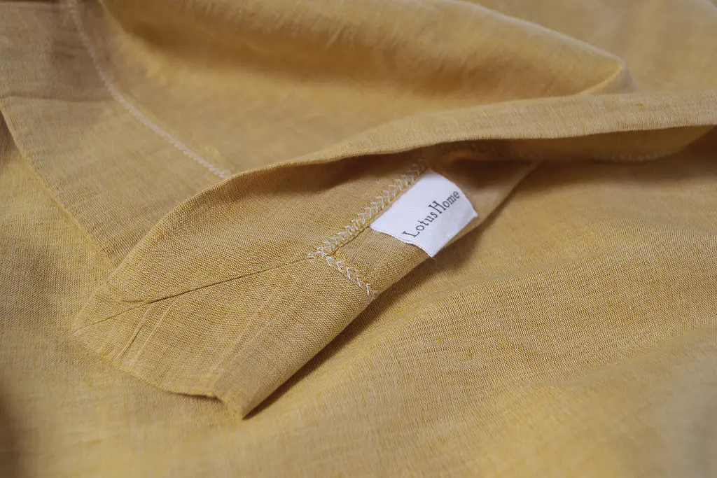 Скатерть со льна Lotus Home - Benna mango 170x250 - фото 3