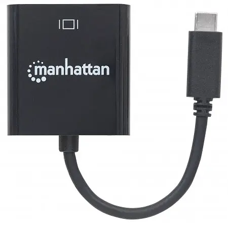 Перехідник Intracom USB 3.1 Type-C VGA F Manhattan чорний - фото 4