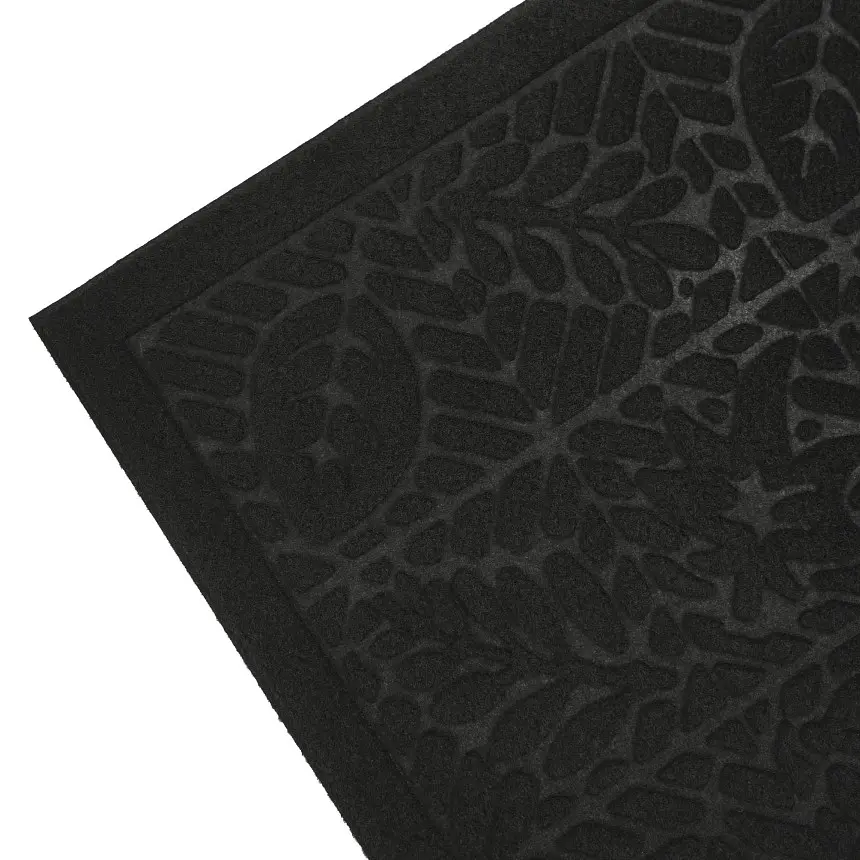 Килимок придверний Eco Fabric Листя без кромки чорний 40 х 60 см (4060-006) - фото 8