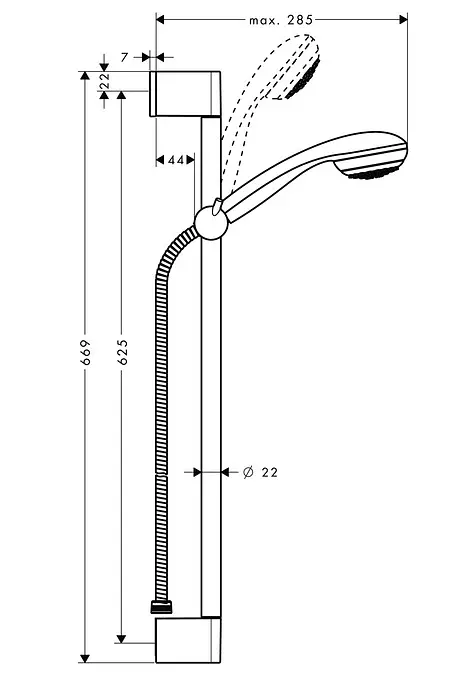 Душовий гарнітур Hansgrohe Crometta 85 27728000, Хром - фото 2